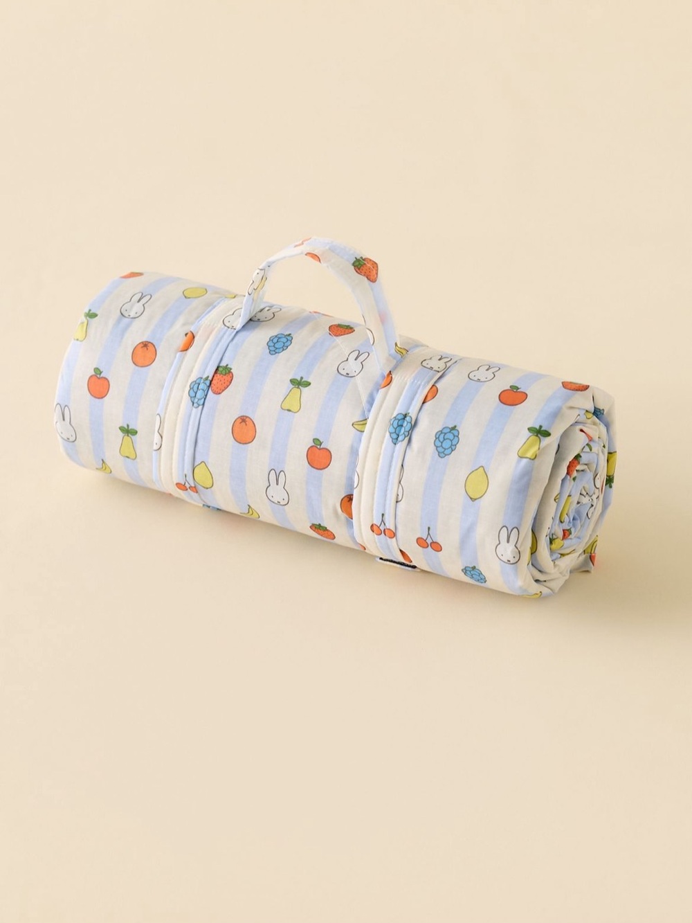 BAGGU Miffy Puffy Picnic Blanket -  Light Blue & White NEW NWT